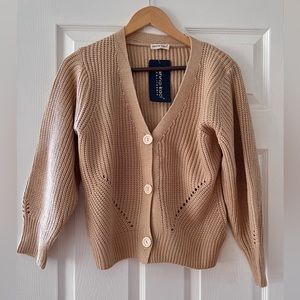 BRAND NEW Cardigan Long Sleeve Open Front Cable Soft Knit Basic Sweater